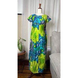 Waltah Clarke’s Hawaiian Shop Maxi Dress Size Small Vintage 1960’s